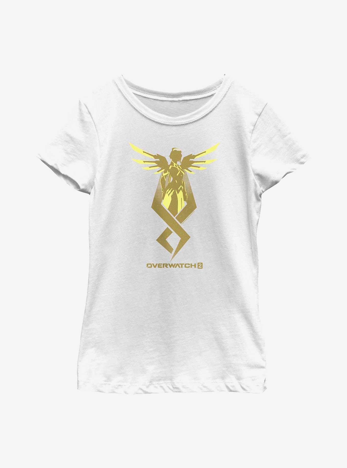 Overwatch 2 Mercy Icon Youth Girls T-Shirt, WHITE, hi-res