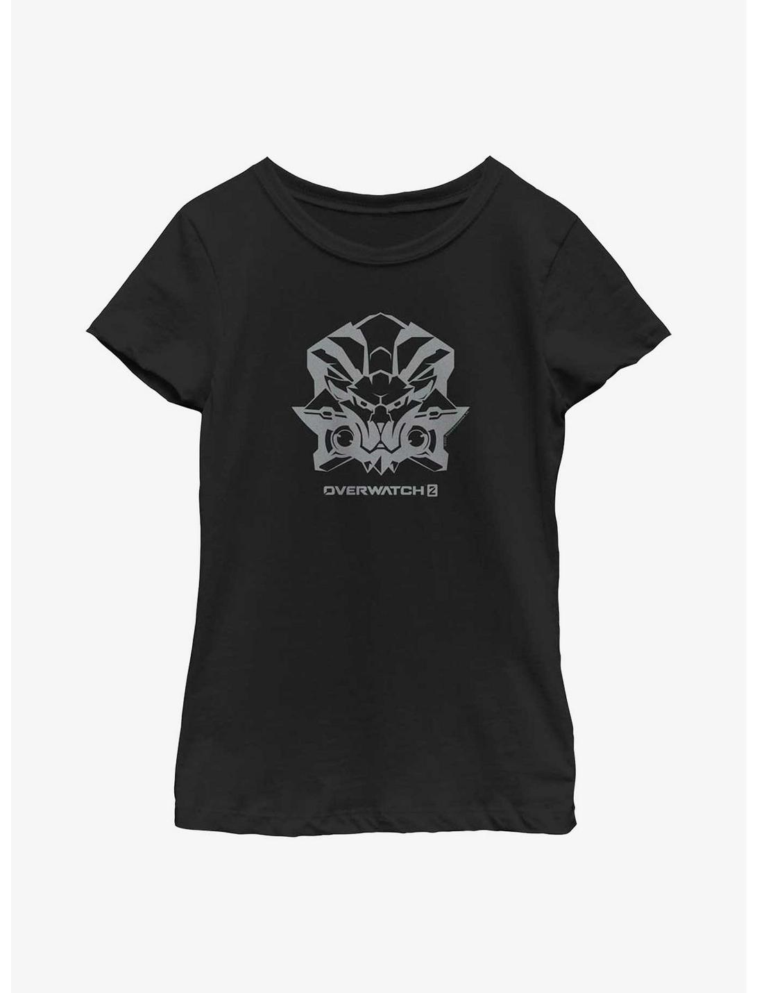 Overwatch 2 Reinhardt Icon Youth Girls T-Shirt, BLACK, hi-res