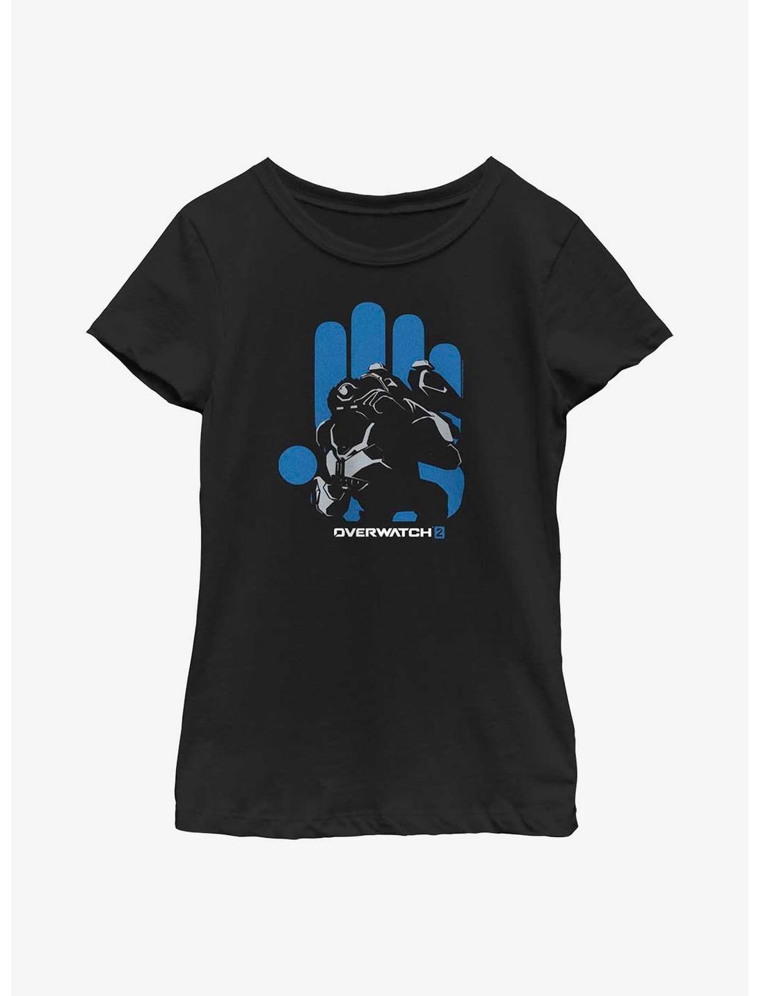 Overwatch 2 Winston Gorilla Hand Youth Girls T-Shirt, BLACK, hi-res