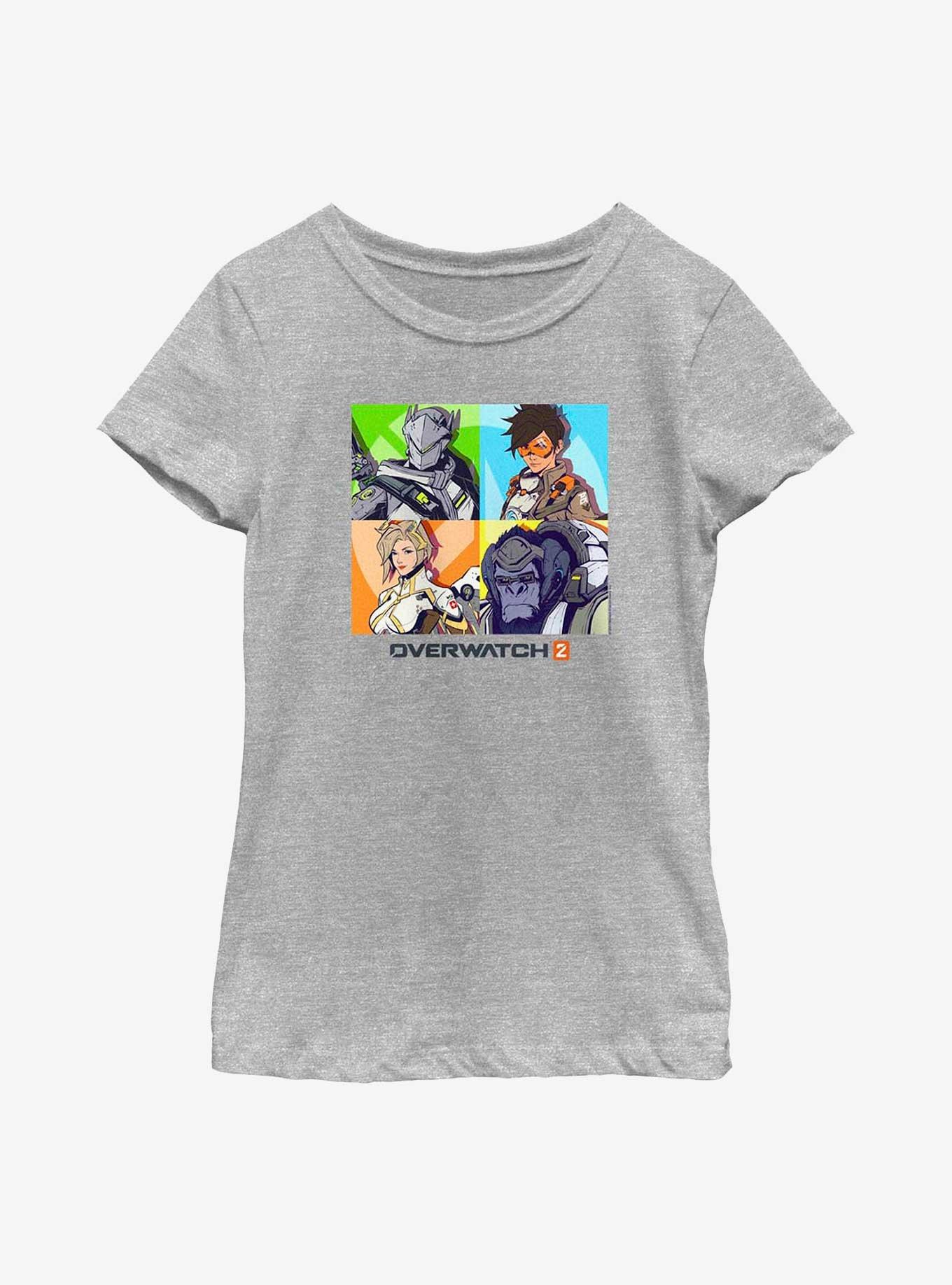 Overwatch 2 Genji, Tracer, Mercy, & Winston Youth Girls T-Shirt, , hi-res