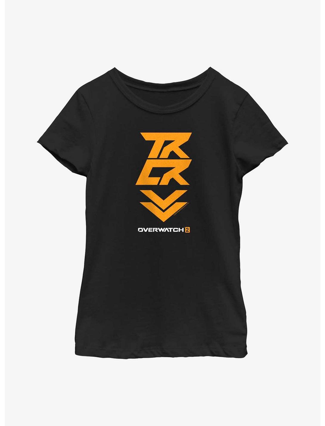 Overwatch 2 Tracer Icon Youth Girls T-Shirt, BLACK, hi-res