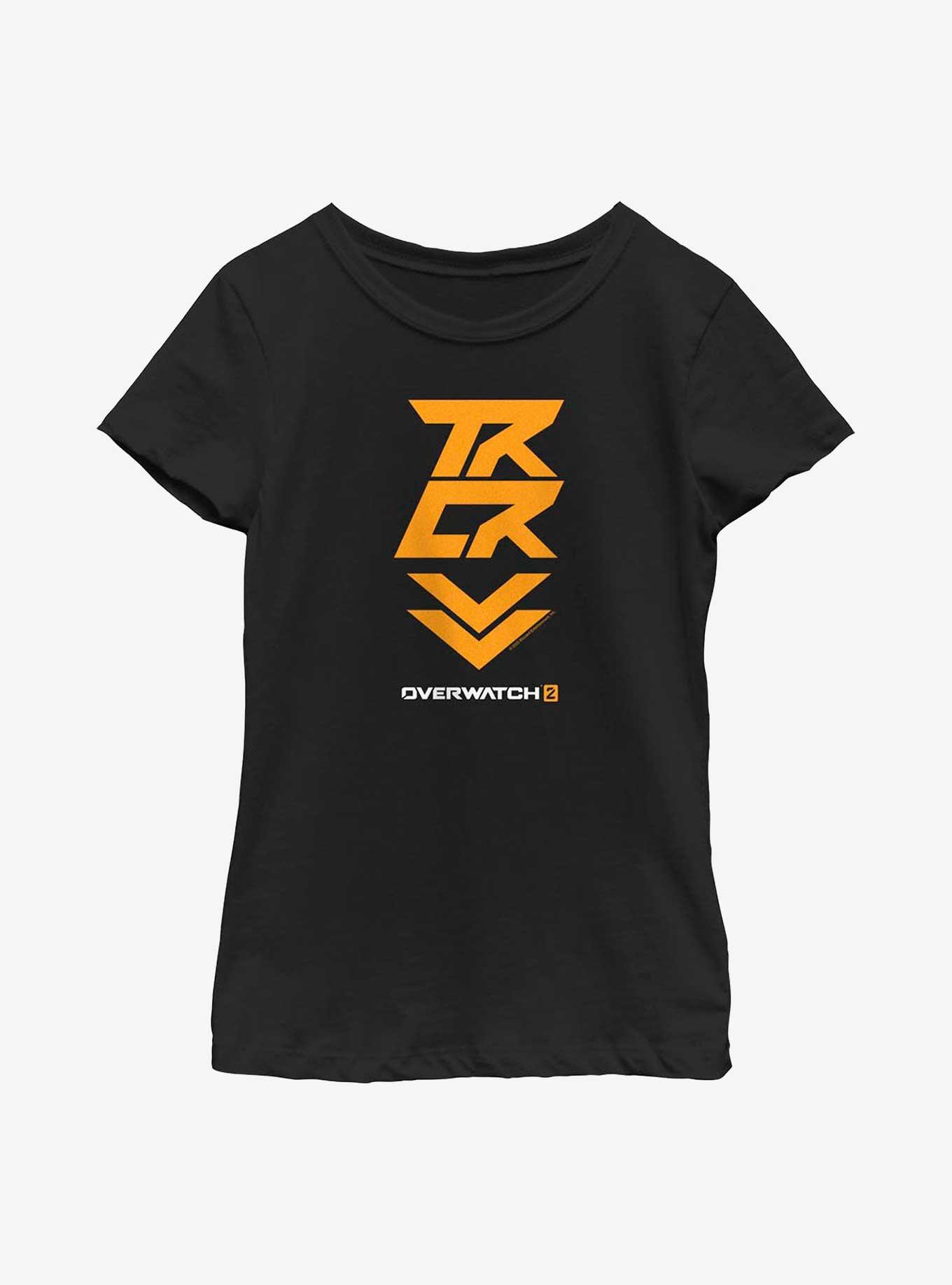 Overwatch 2 Tracer Icon Youth Girls T-Shirt, BLACK, hi-res
