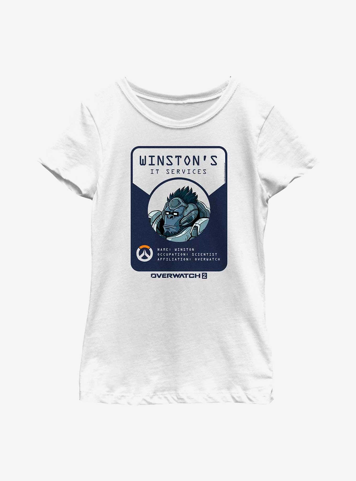 Overwatch 2 Winston's IT Services Youth Girls T-Shirt, , hi-res