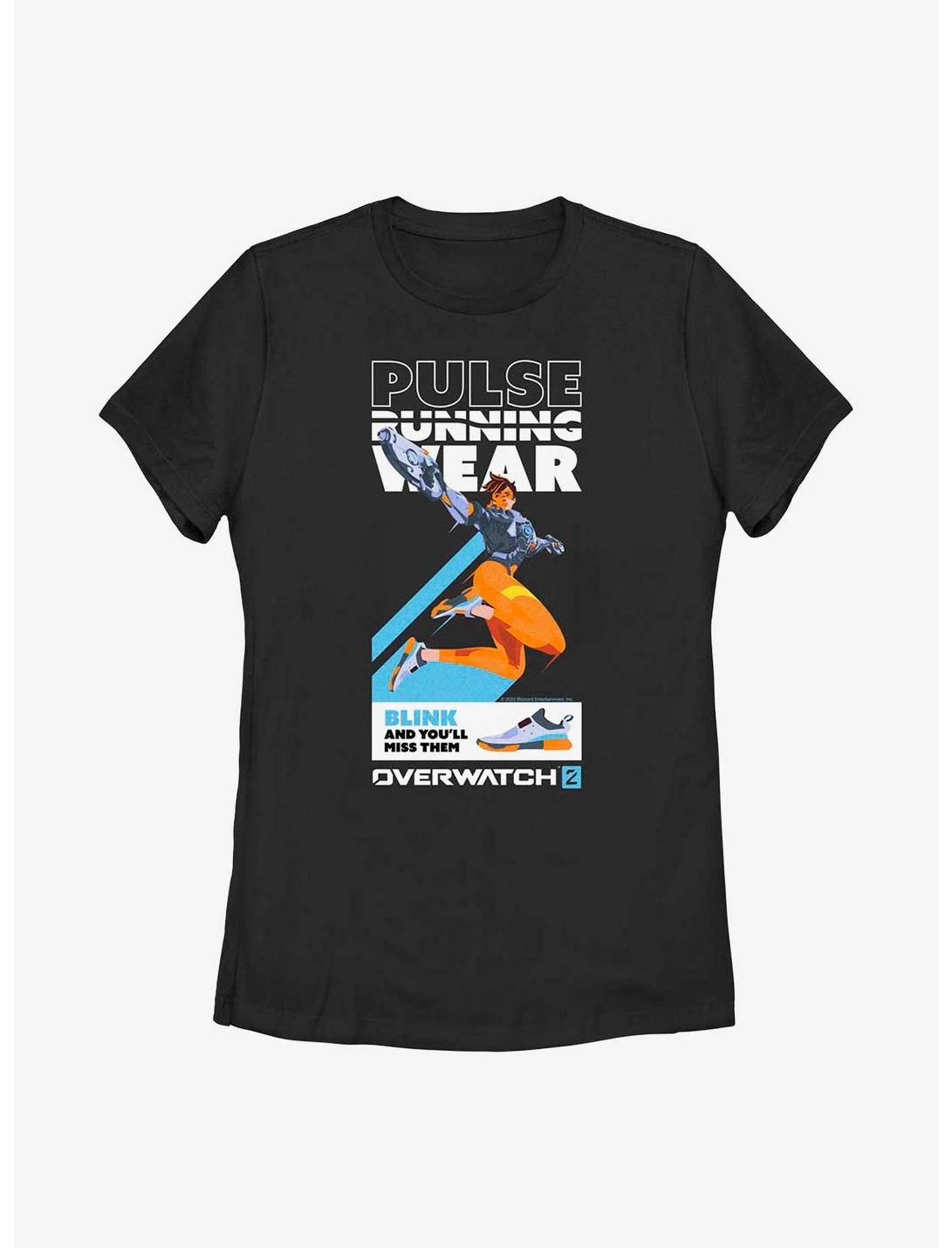 Overwatch 2 Tracer Pulse Running Wear Womens T-Shirt, BLACK, hi-res
