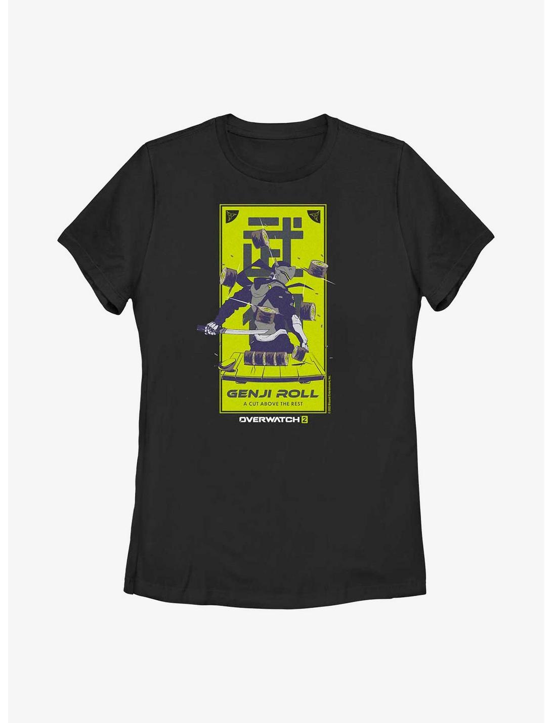 Overwatch 2 Genji Roll Poster Womens T-Shirt, BLACK, hi-res