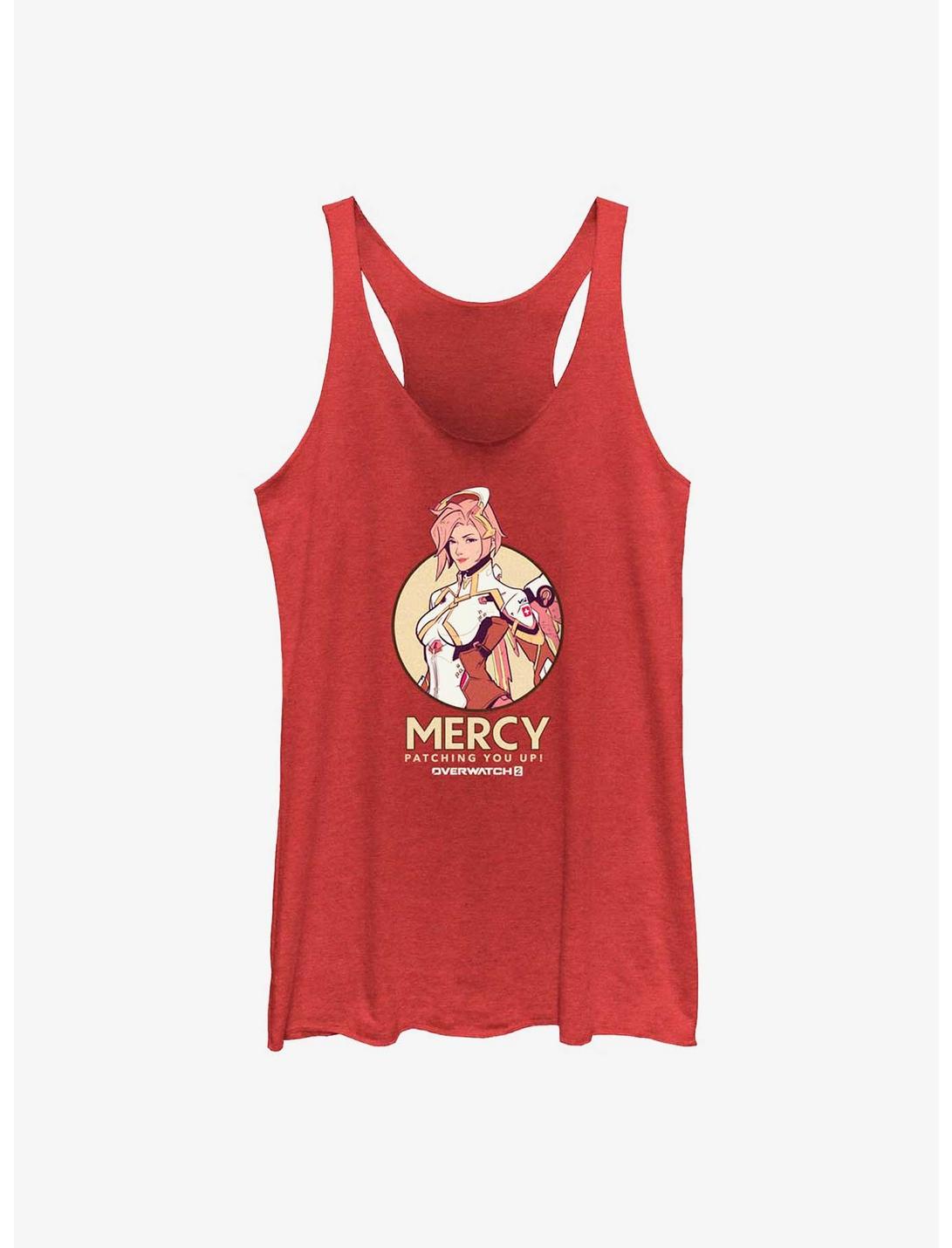 Overwatch 2 Mercy Patching You Up Womens Tank Top, RED HTR, hi-res