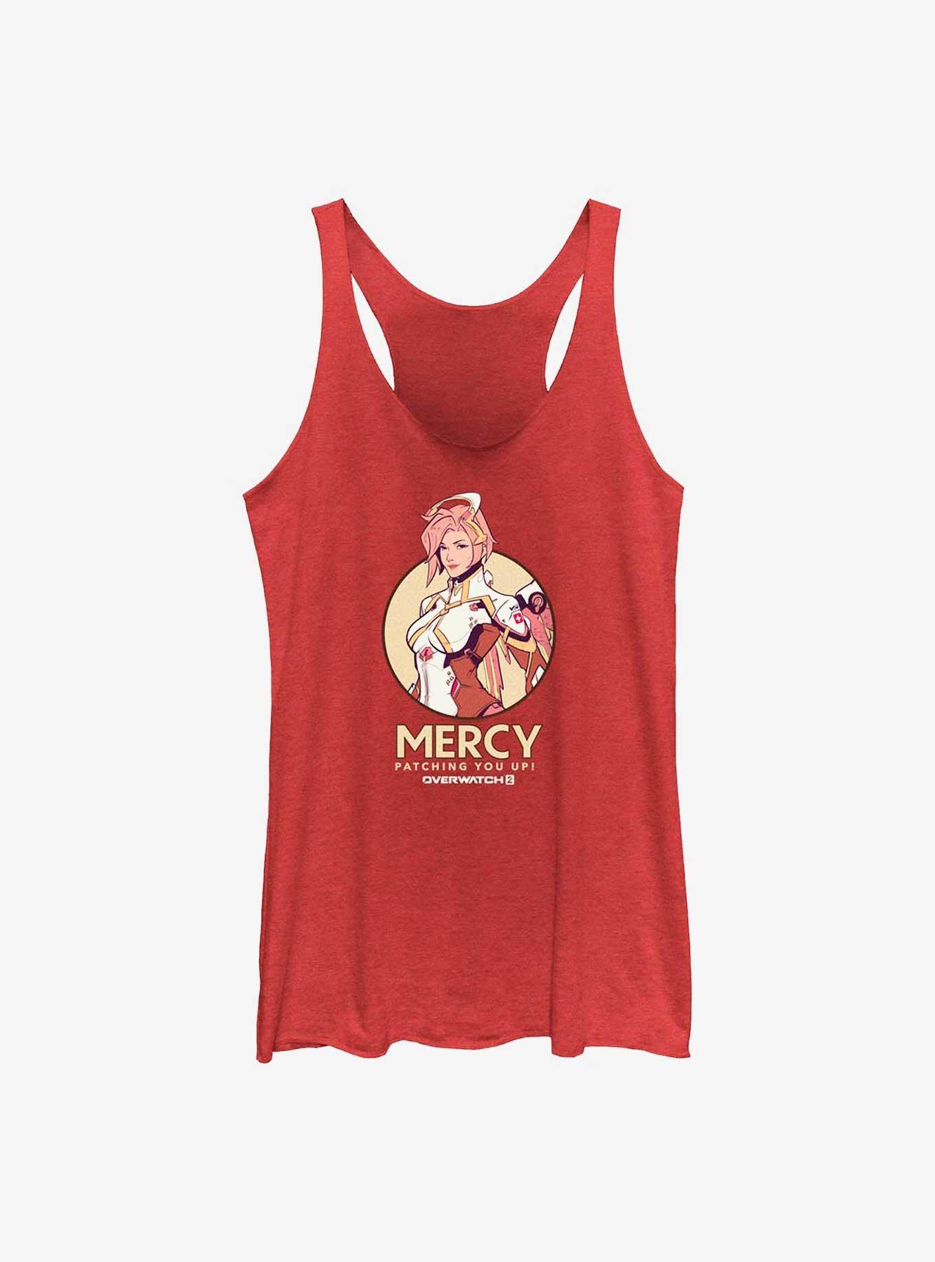 Overwatch 2 Mercy Patching You Up Womens Tank Top, RED HTR, hi-res