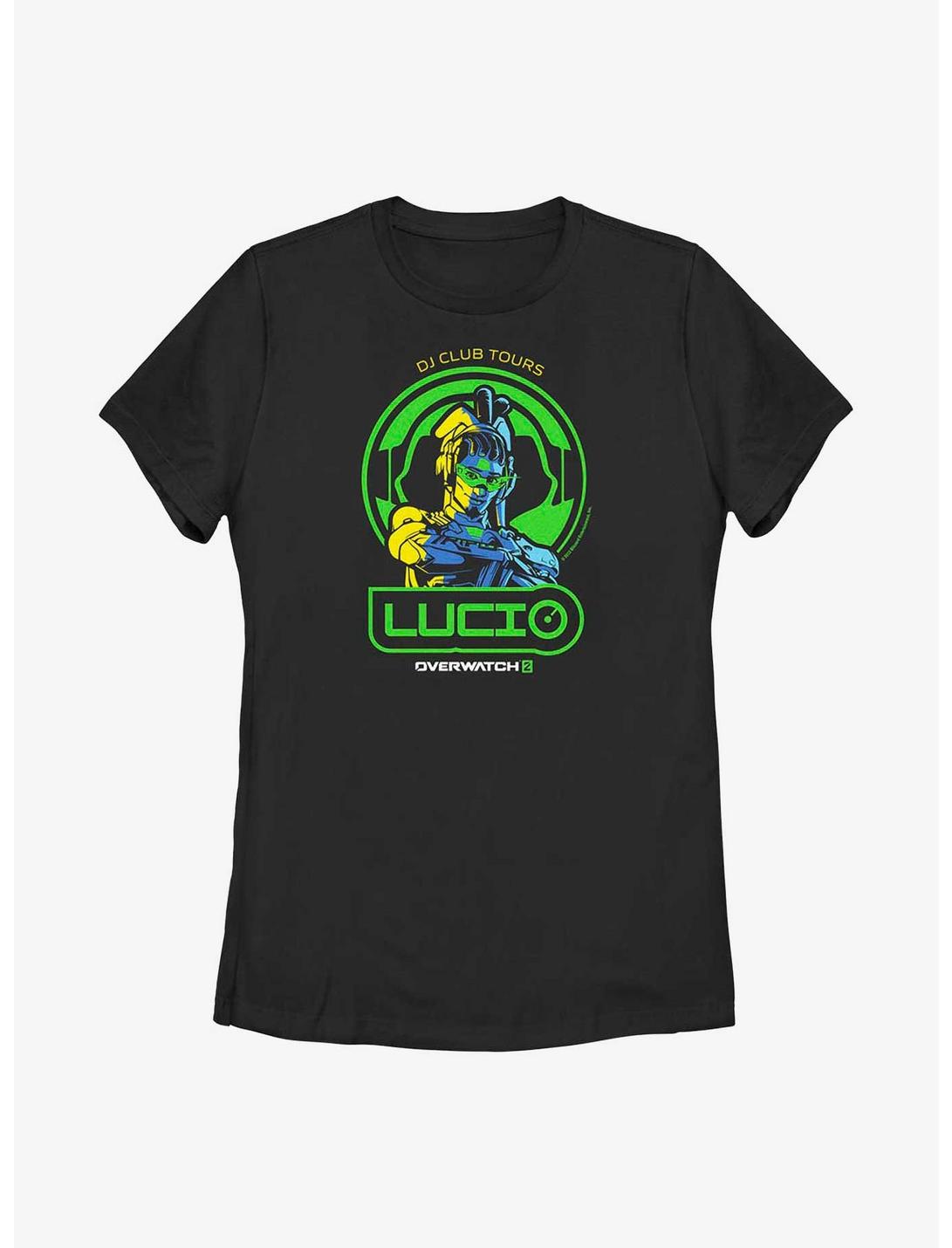 Overwatch 2 Lucio DJ Club Tours Womens T-Shirt, BLACK, hi-res