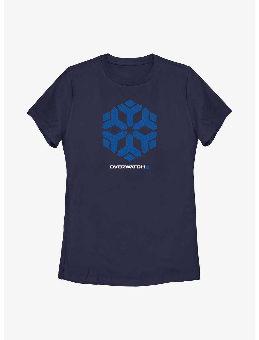Overwatch 2 Mei Snowflake Icon Womens T-Shirt, NAVY, hi-res