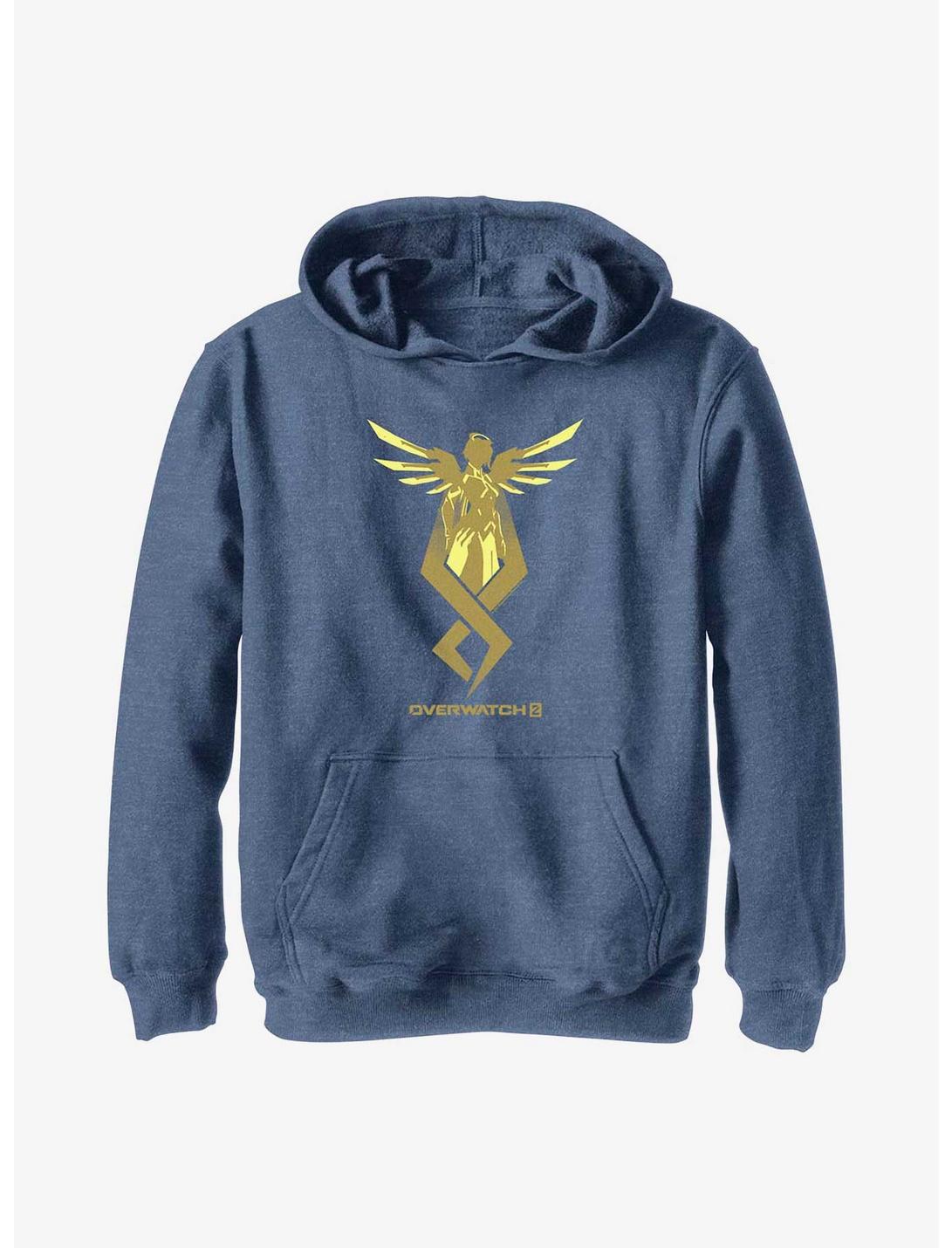 Overwatch 2 Mercy Icon Youth Hoodie, NAVY HTR, hi-res