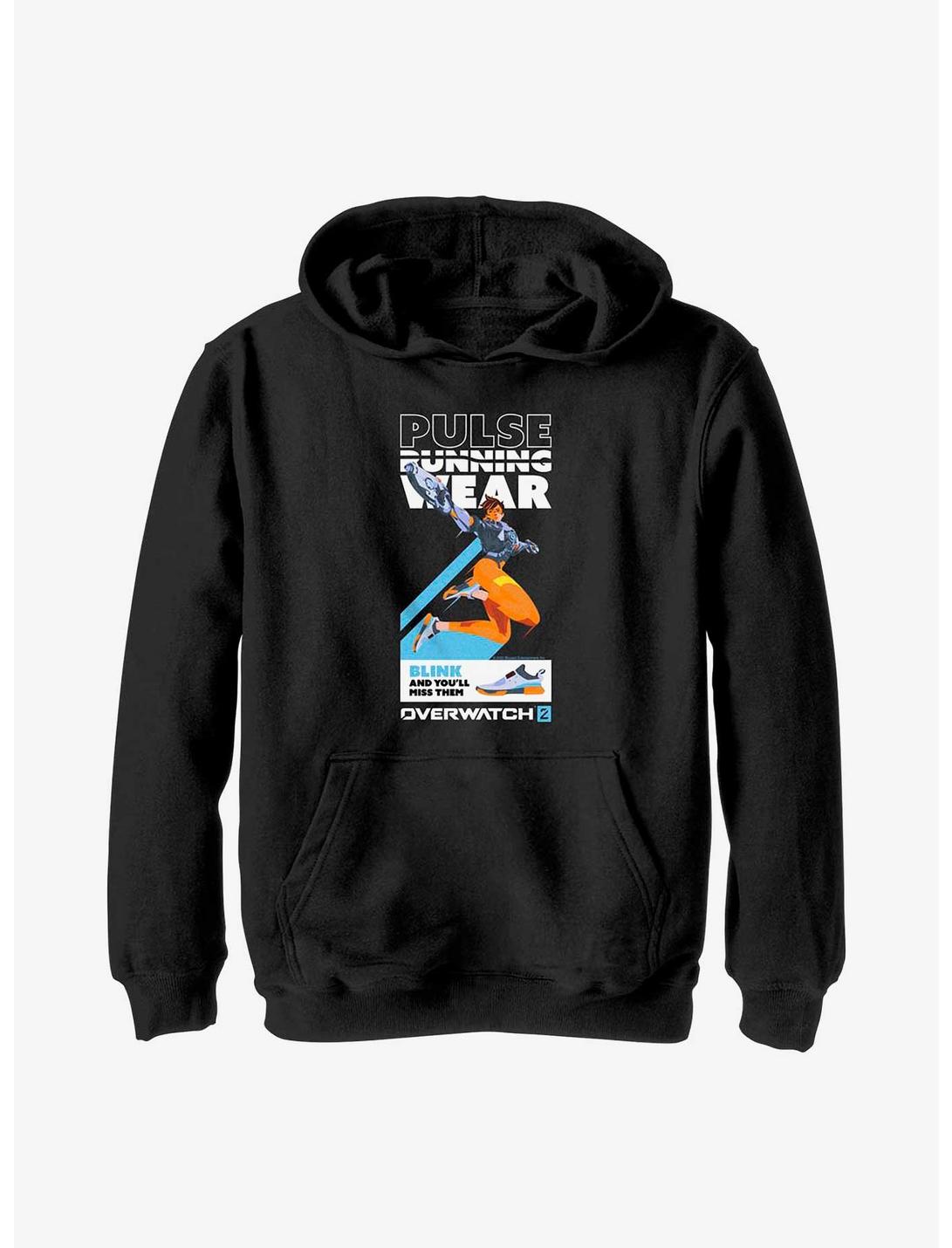 Overwatch 2 Tracer Pulse Running Wear Youth Hoodie, BLACK, hi-res