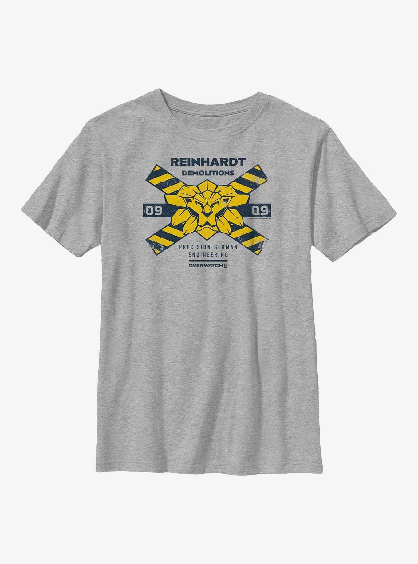 Overwatch 2 Reinhardt Demolitions Youth T-Shirt, ATH HTR, hi-res