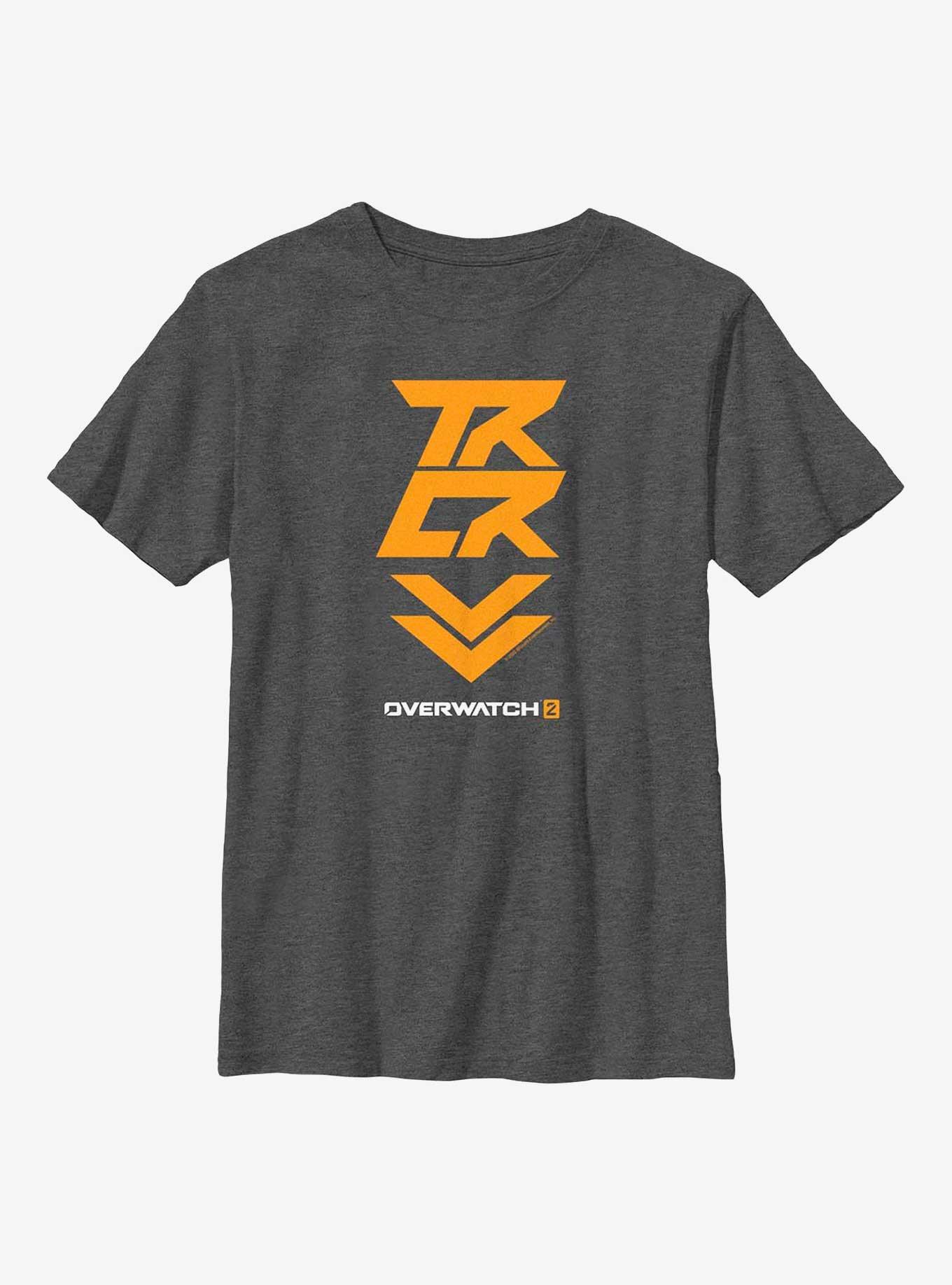 Overwatch 2 Tracer Icon Youth T-Shirt, CHAR HTR, hi-res