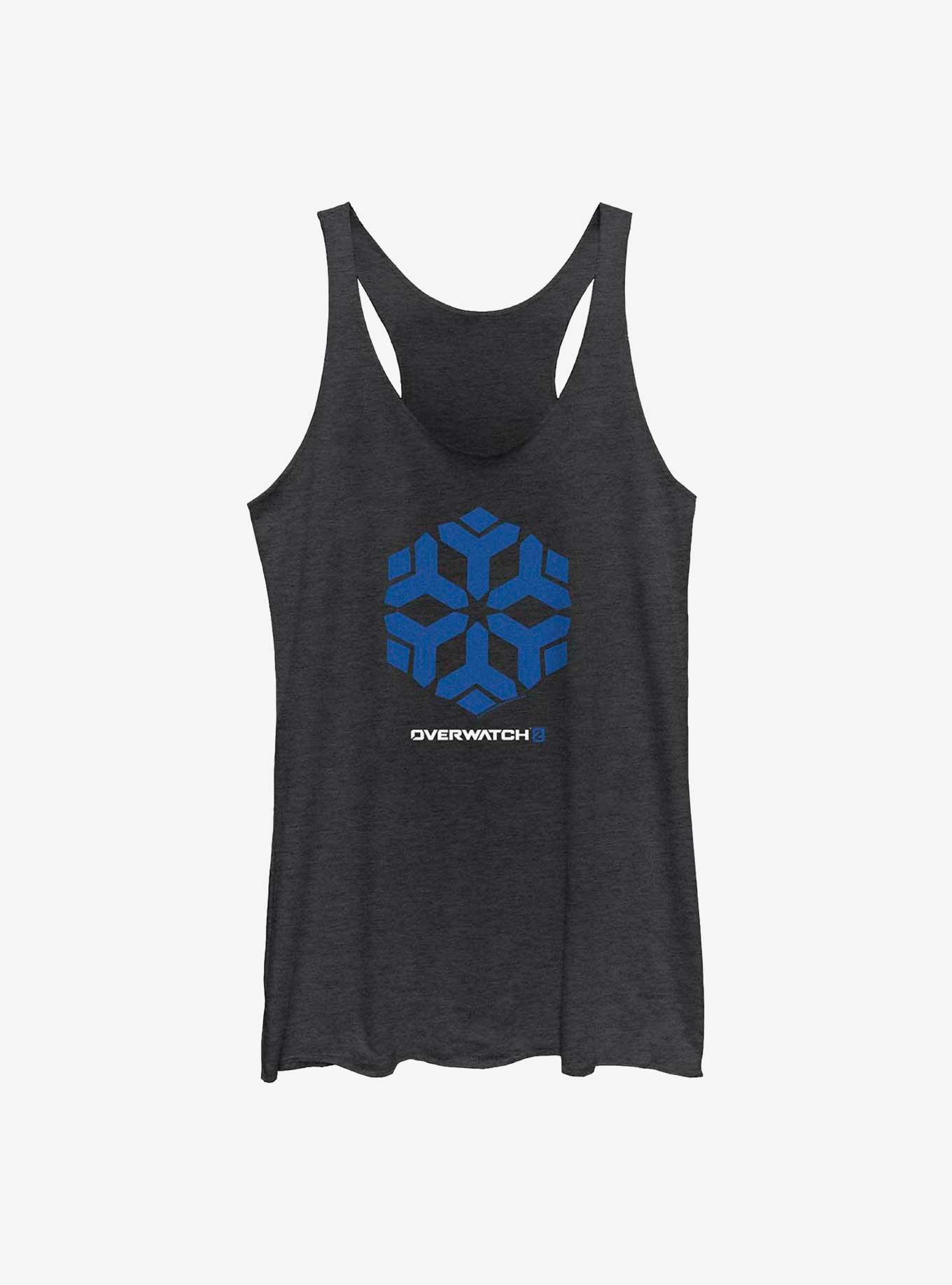 Overwatch 2 Mei Snowflake Icon Womens Tank Top, BLK HTR, hi-res