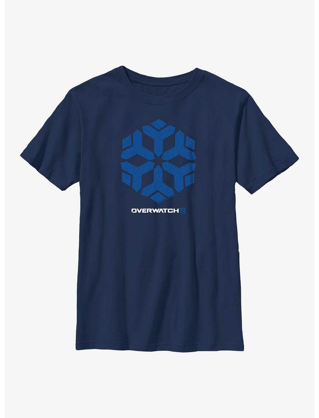 Overwatch 2 Mei Snowflake Icon Youth T-Shirt, NAVY, hi-res