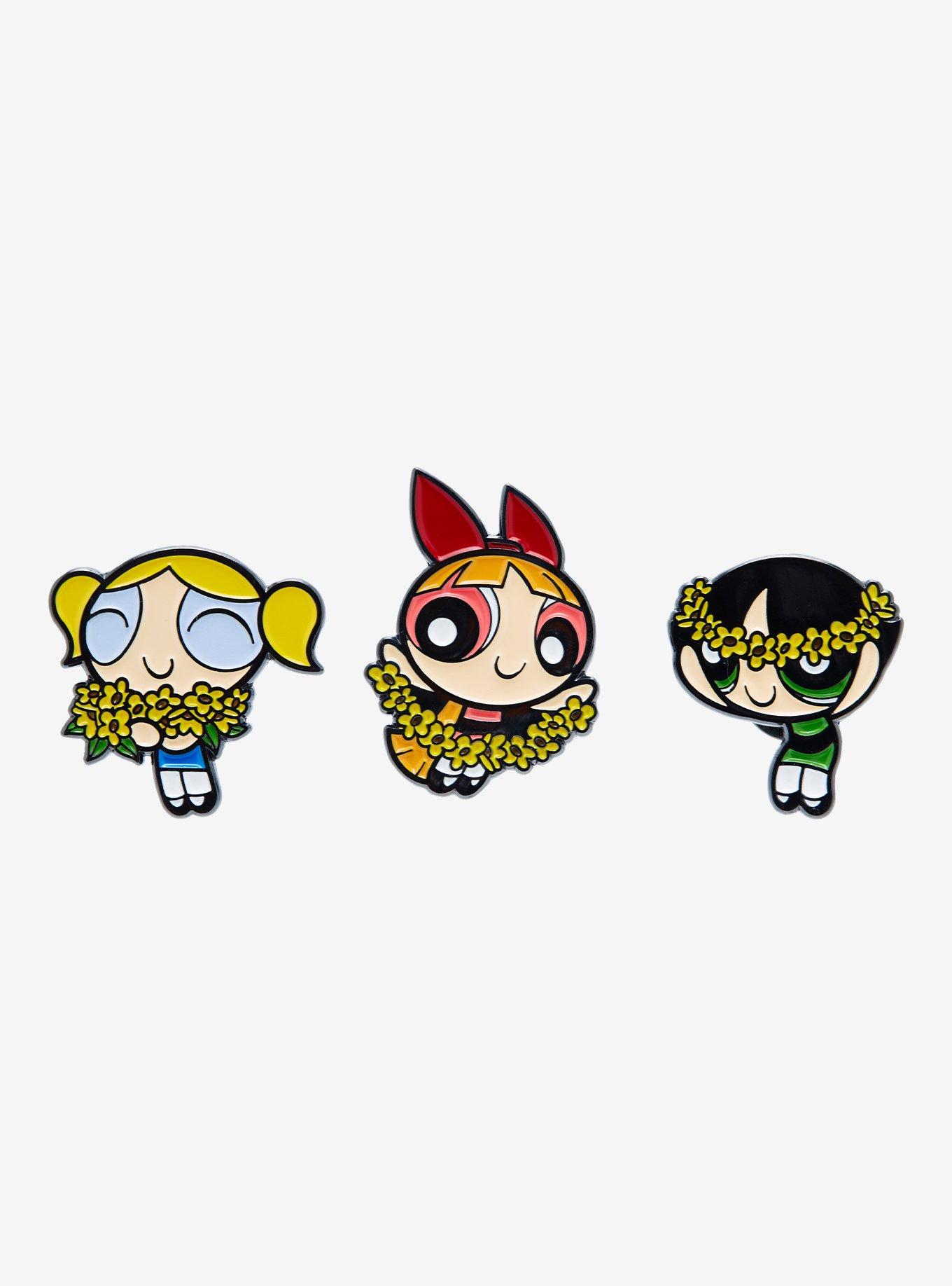 The Powerpuff Girls Floral Enamel Pin Set - BoxLunch Exclusive