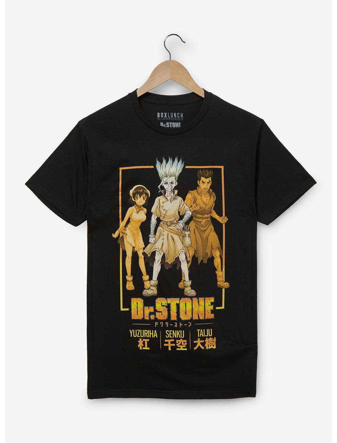 Dr. Stone Group Portrait T-Shirt - BoxLunch Exclusive, BLACK, hi-res