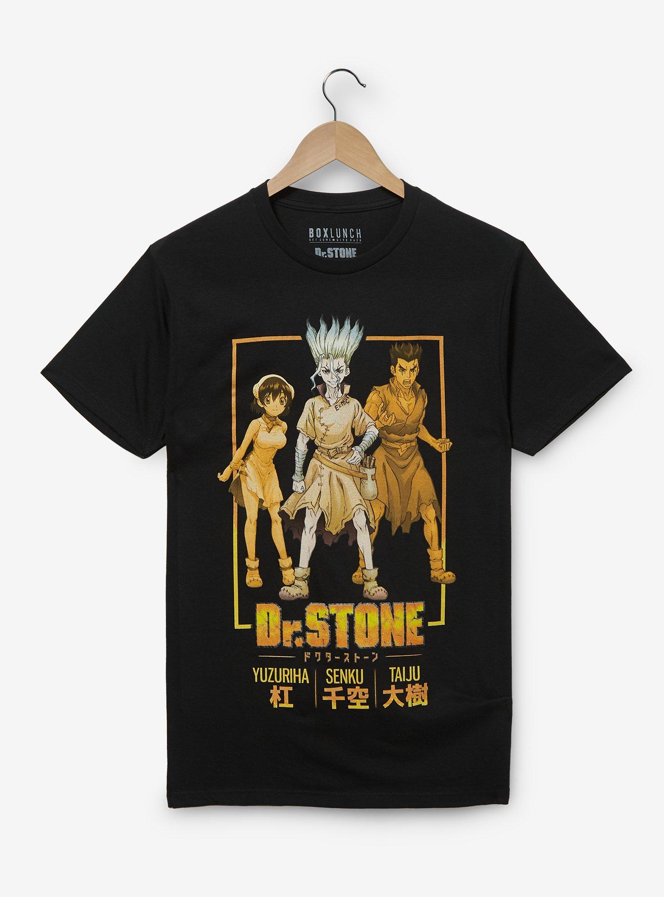 Dr. Stone Group Portrait T-Shirt - BoxLunch Exclusive, BLACK, hi-res