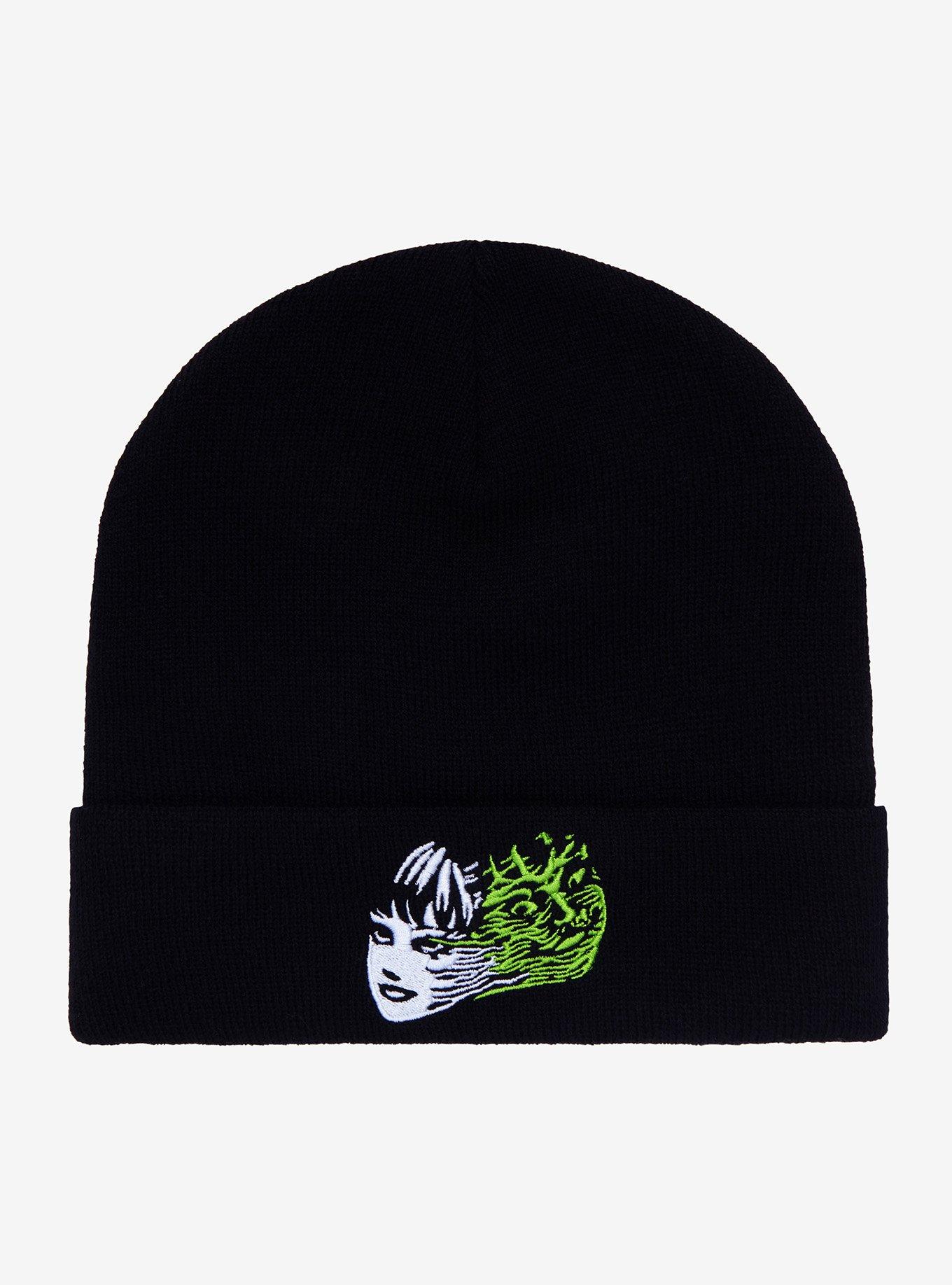 Junji Ito Split Face Embroidered Beanie, , hi-res