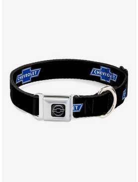 Chevy Bowtie Logo Repeat Seatbelt Buckle Dog Collar, , hi-res