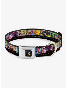Dog Portraits Rescues Are My Favorite Breed Seatbelt Buckle Dog Collar, , hi-res