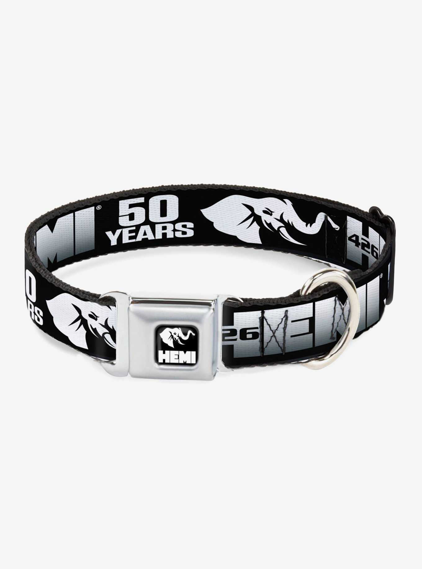 Hemi 426 Elephant Logo 50 Years Seatbelt Buckle Dog Collar, , hi-res