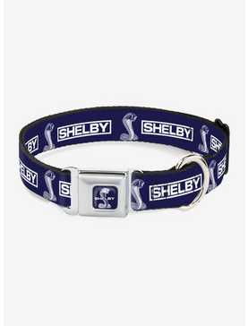 Shelby Box And Super Snake Cobra Blue White Seatbelt Buckle Dog Collar, , hi-res