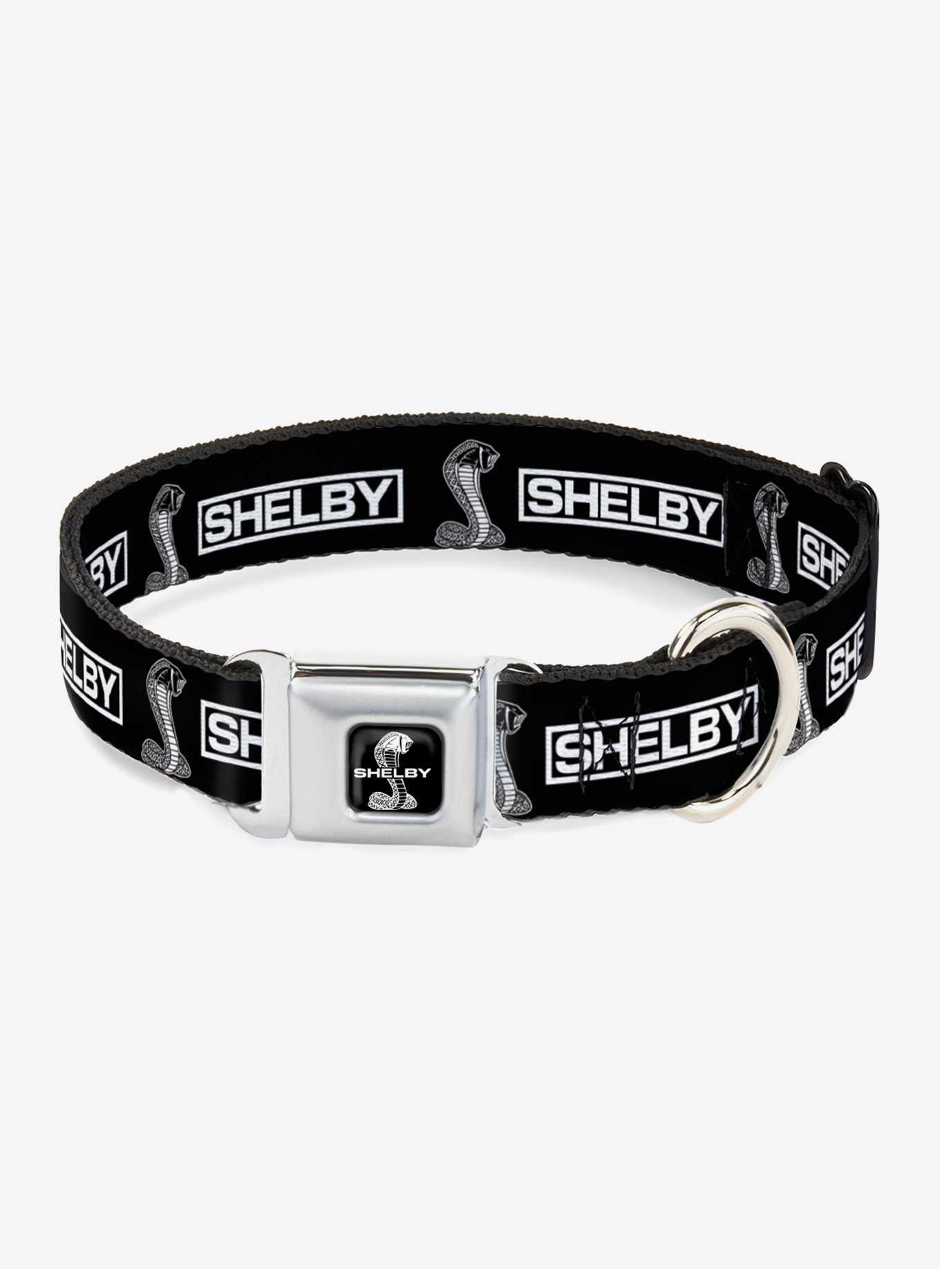 Shelby Box Logo And Super Snake Cobra Seatbelt Buckle Dog Collar, , hi-res