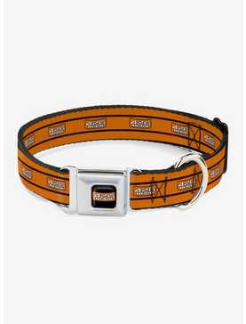 426 Hemi Badge Stripes Weathered Seatbelt Buckle Dog Collar, , hi-res