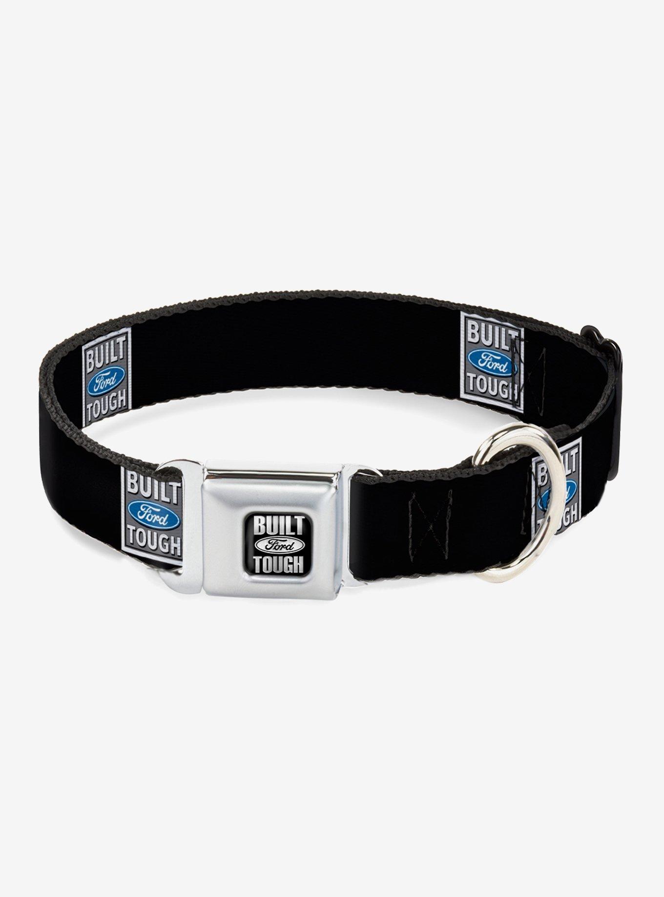 Built Ford Tough Logo Repeat Seatbelt Buckle Dog Collar, , hi-res