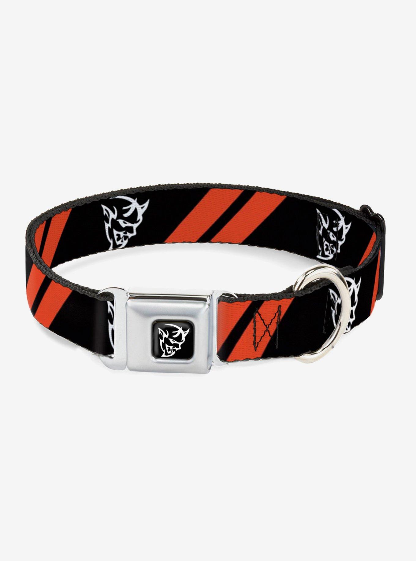 Dodge Stripes Demon Icon Seatbelt Buckle Dog Collar, , hi-res
