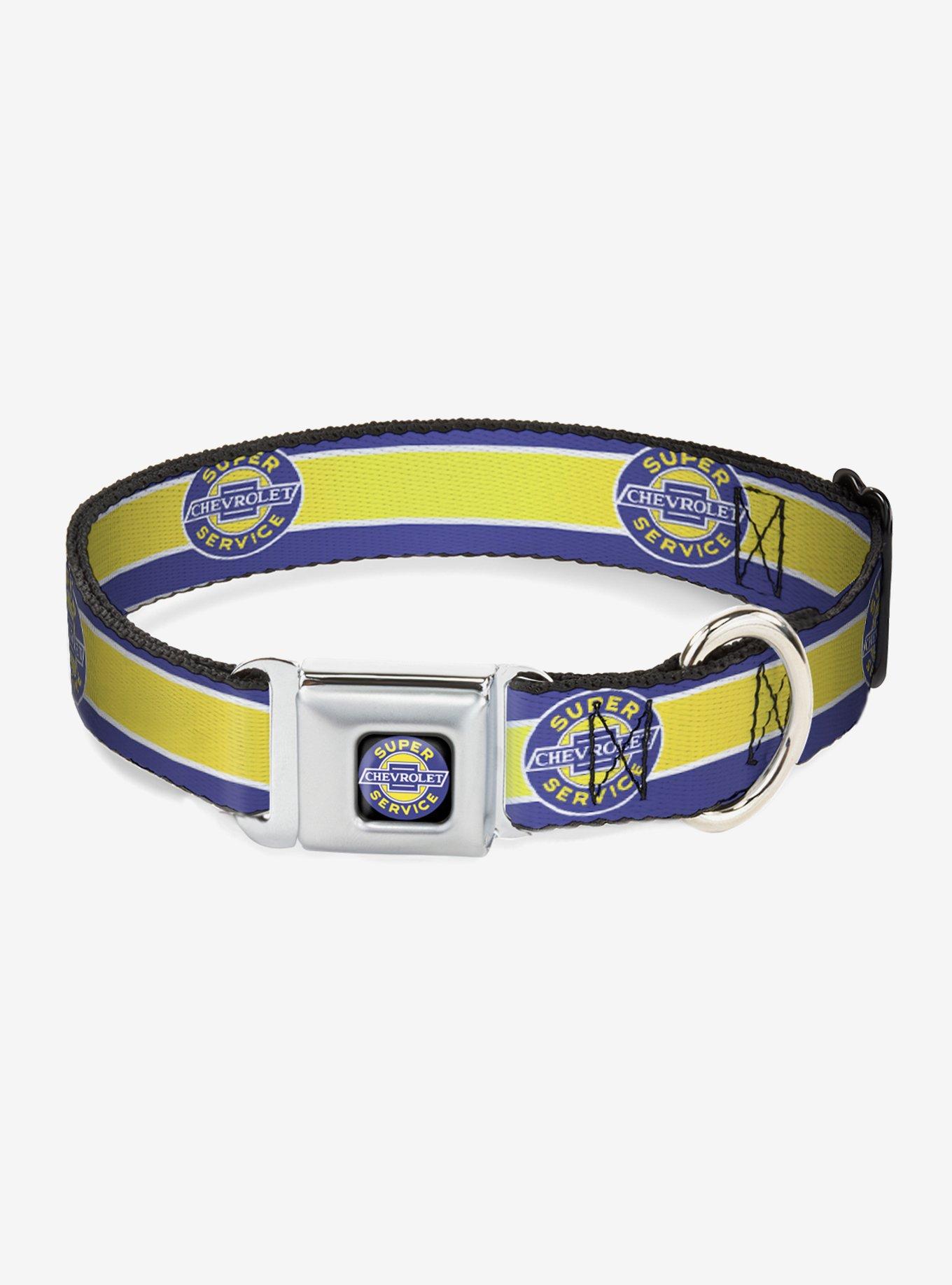 Chevrolet Super Service Logo Stripe Seatbelt Buckle Dog Collar, , hi-res