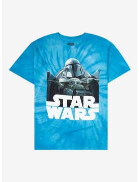 Plus Size Star Wars The Mandalorian Blue Tie-Dye T-Shirt, , hi-res