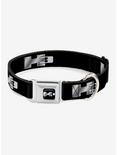 H3 Black Silver Logo Repeat Seatbelt Buckle Dog Collar, MULTICOLOR, hi-res