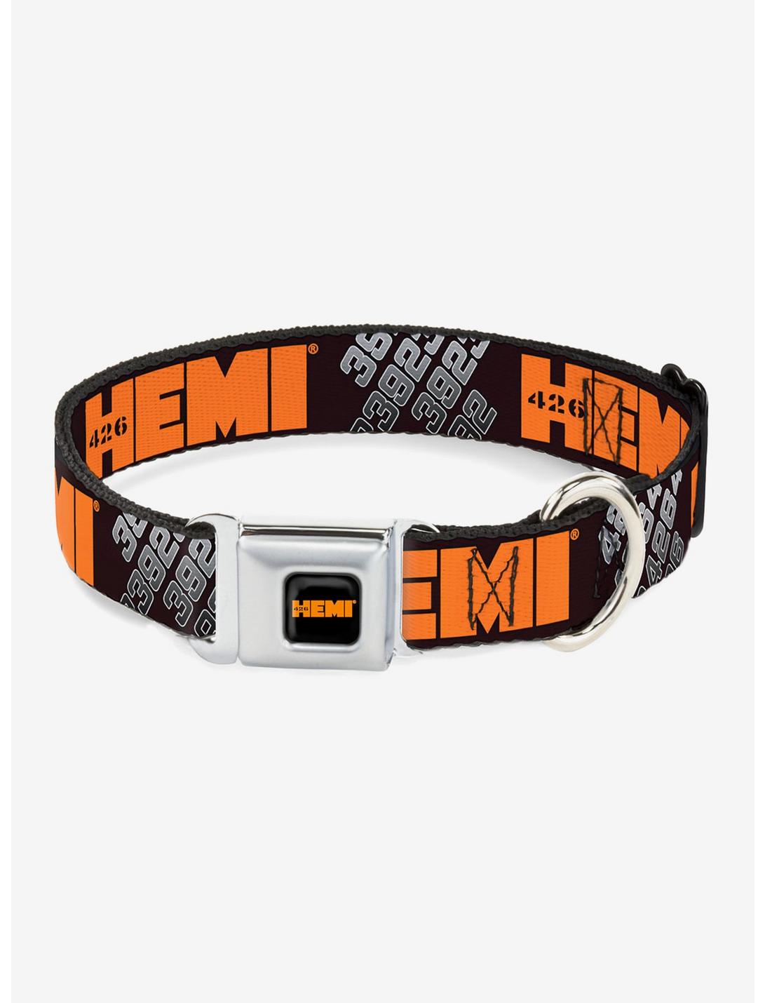Hemi 426 Logo 392 426 Seatbelt Buckle Dog Collar, BLACK, hi-res