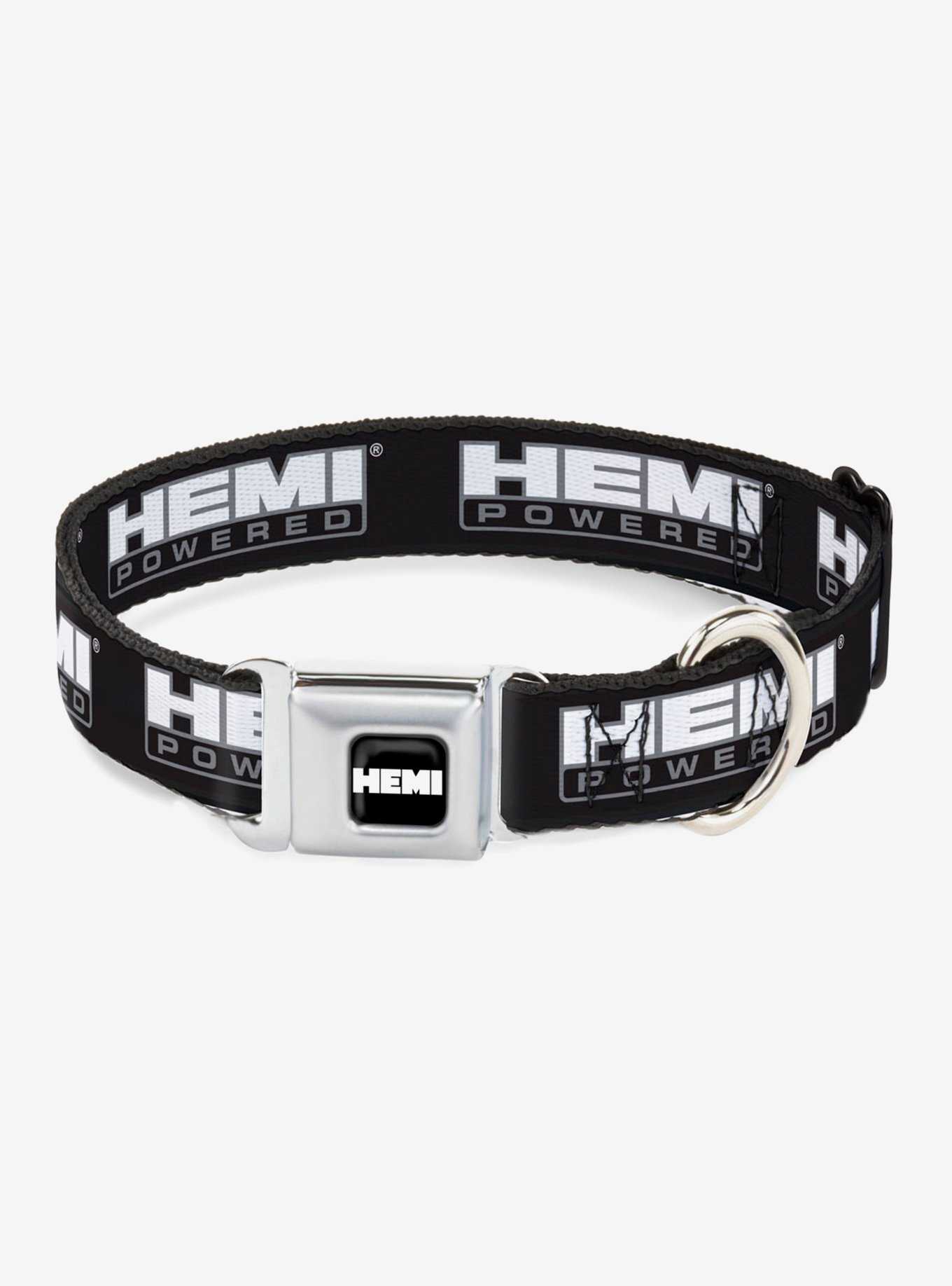 Hemi Powered Logo Seatbelt Buckle Dog Collar, , hi-res