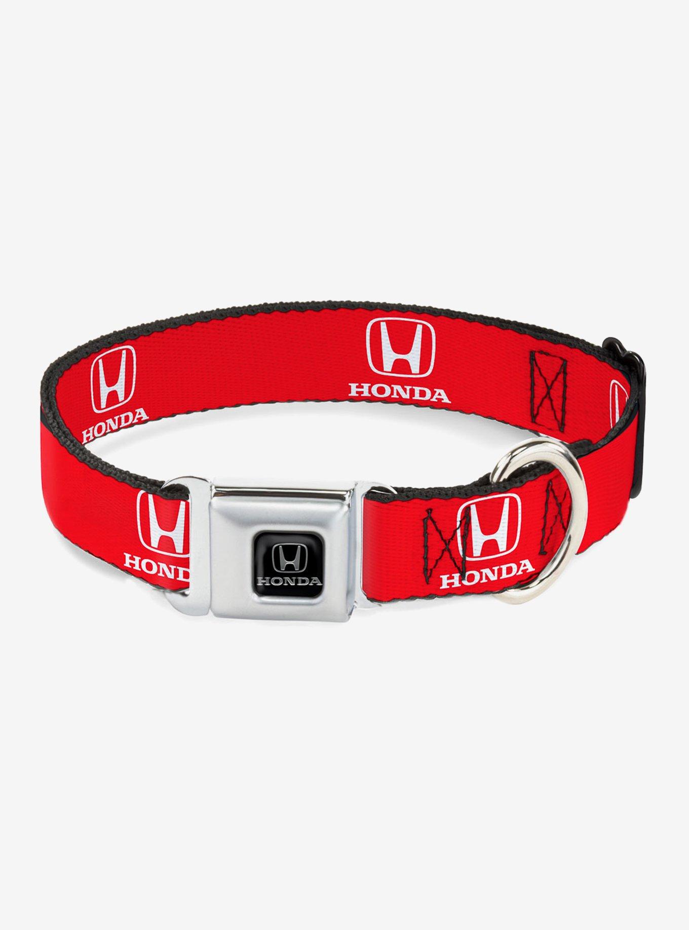 Honda Logo Red White Seatbelt Buckle Dog Collar, , hi-res