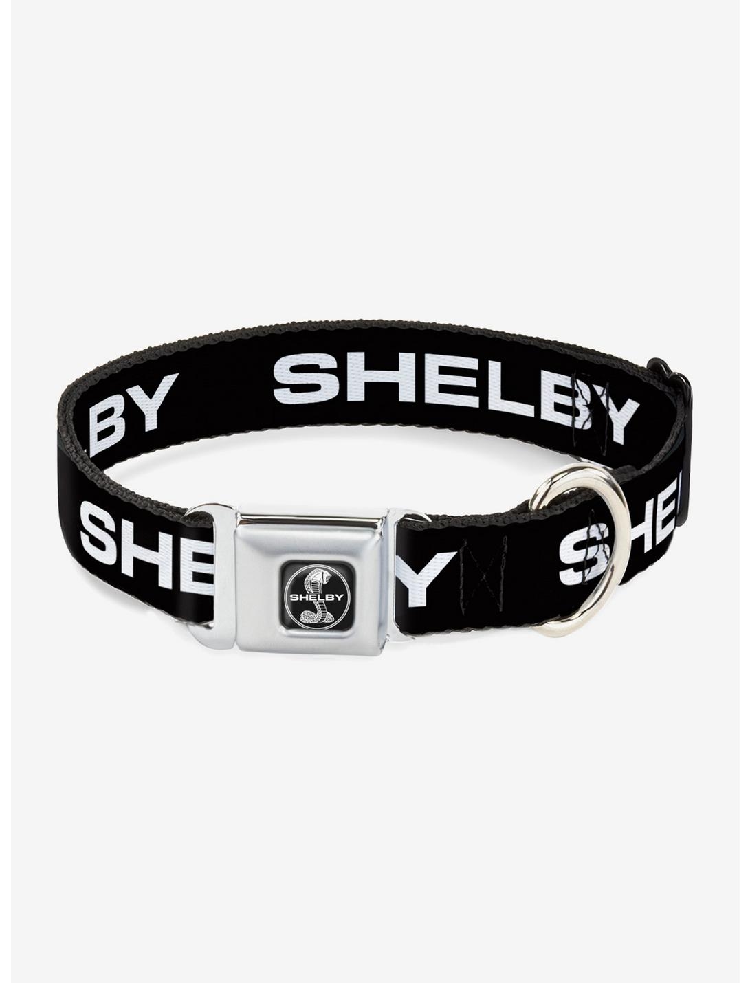 Shelby Text Only Seatbelt Buckle Dog Collar, BLACK, hi-res
