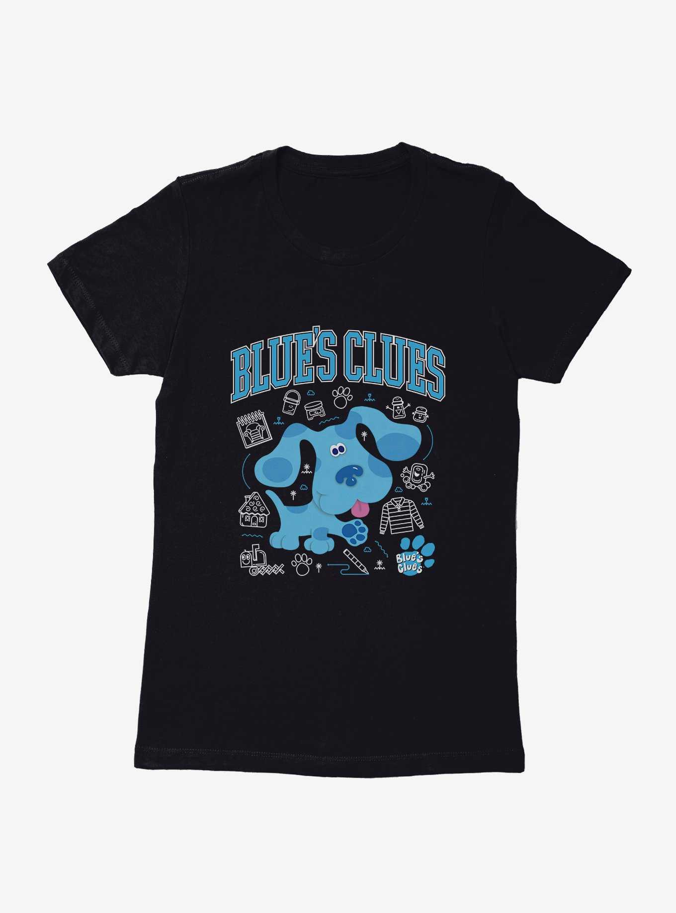 Blue's Clues Collegiate Font Icons Womens T-Shirt, , hi-res