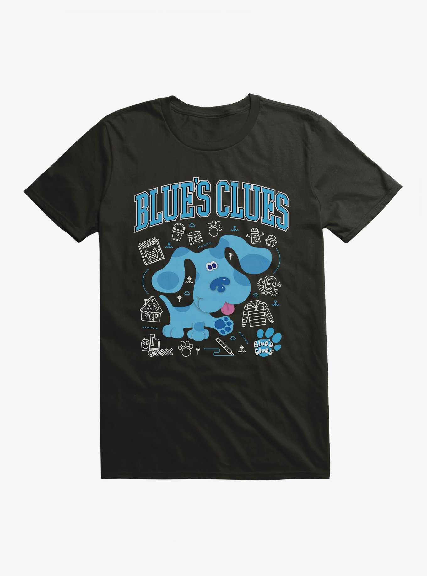 Blue's Clues Collegiate Font Icons T-Shirt, , hi-res
