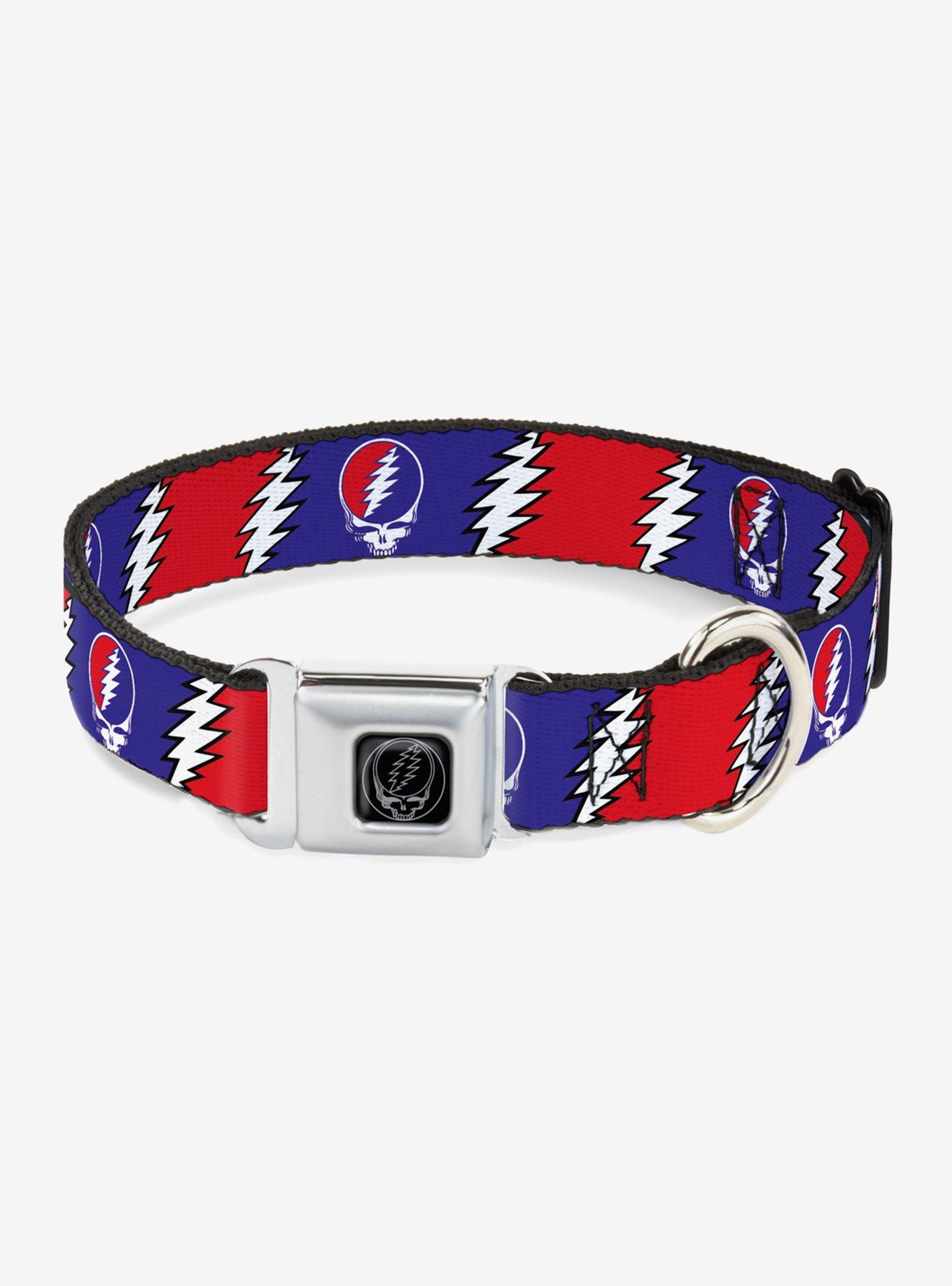 Grateful Dead Steal Your Face Lightning Bolt Seatbelt Buckle Dog