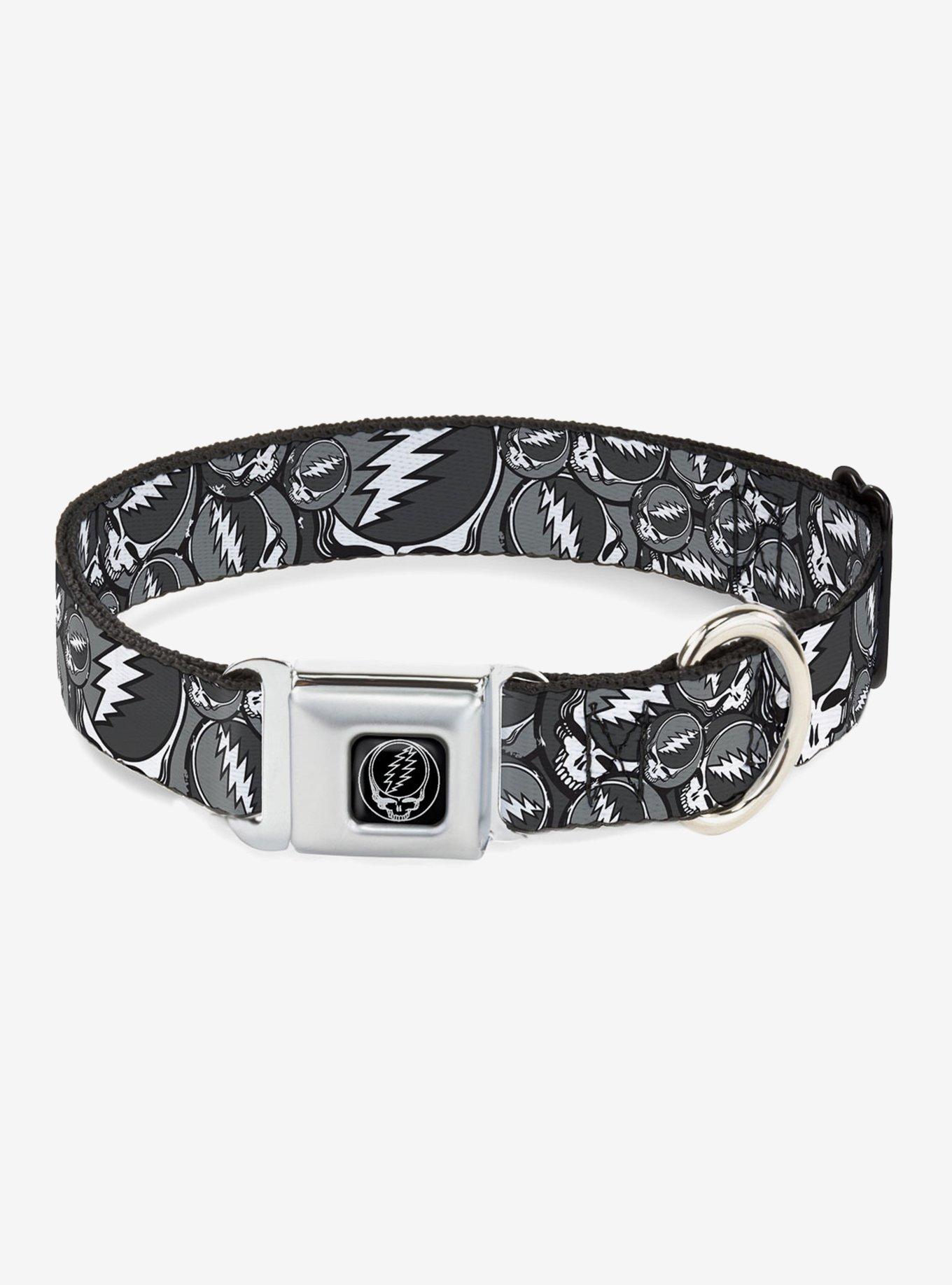 Grateful Dead Steal Your Face Seatbelt Buckle Dog Collar, , hi-res