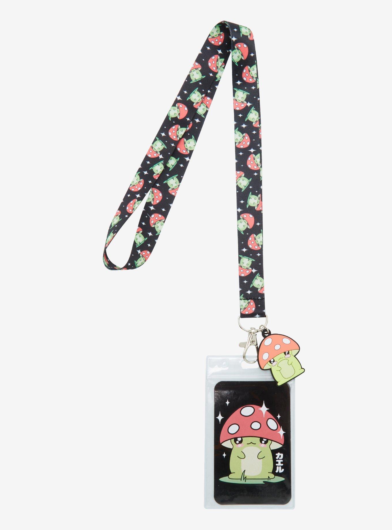 Kawaii Mushroom Frog Lanyard, , hi-res