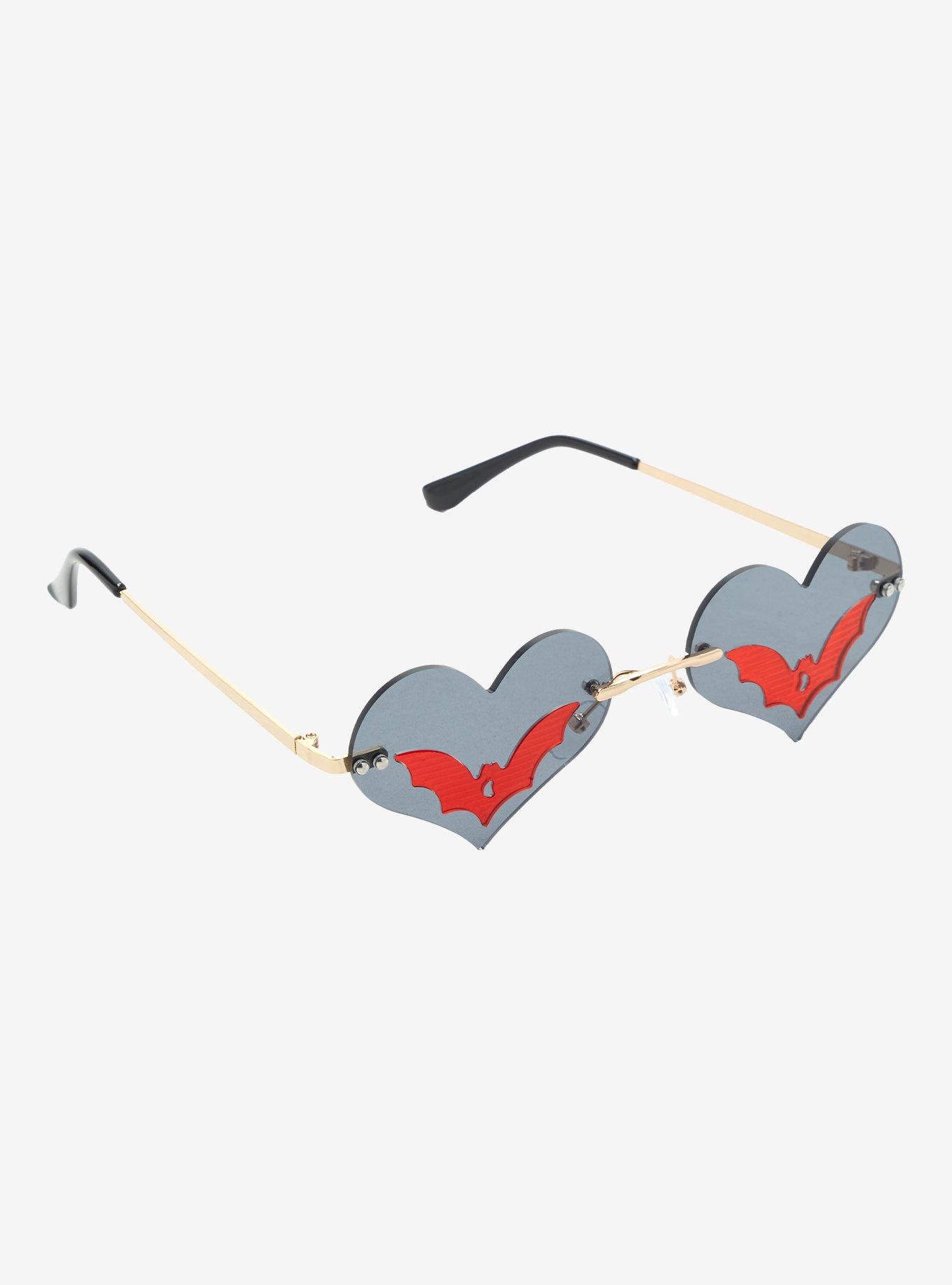 Red Bat Heart Sunglasses, , hi-res