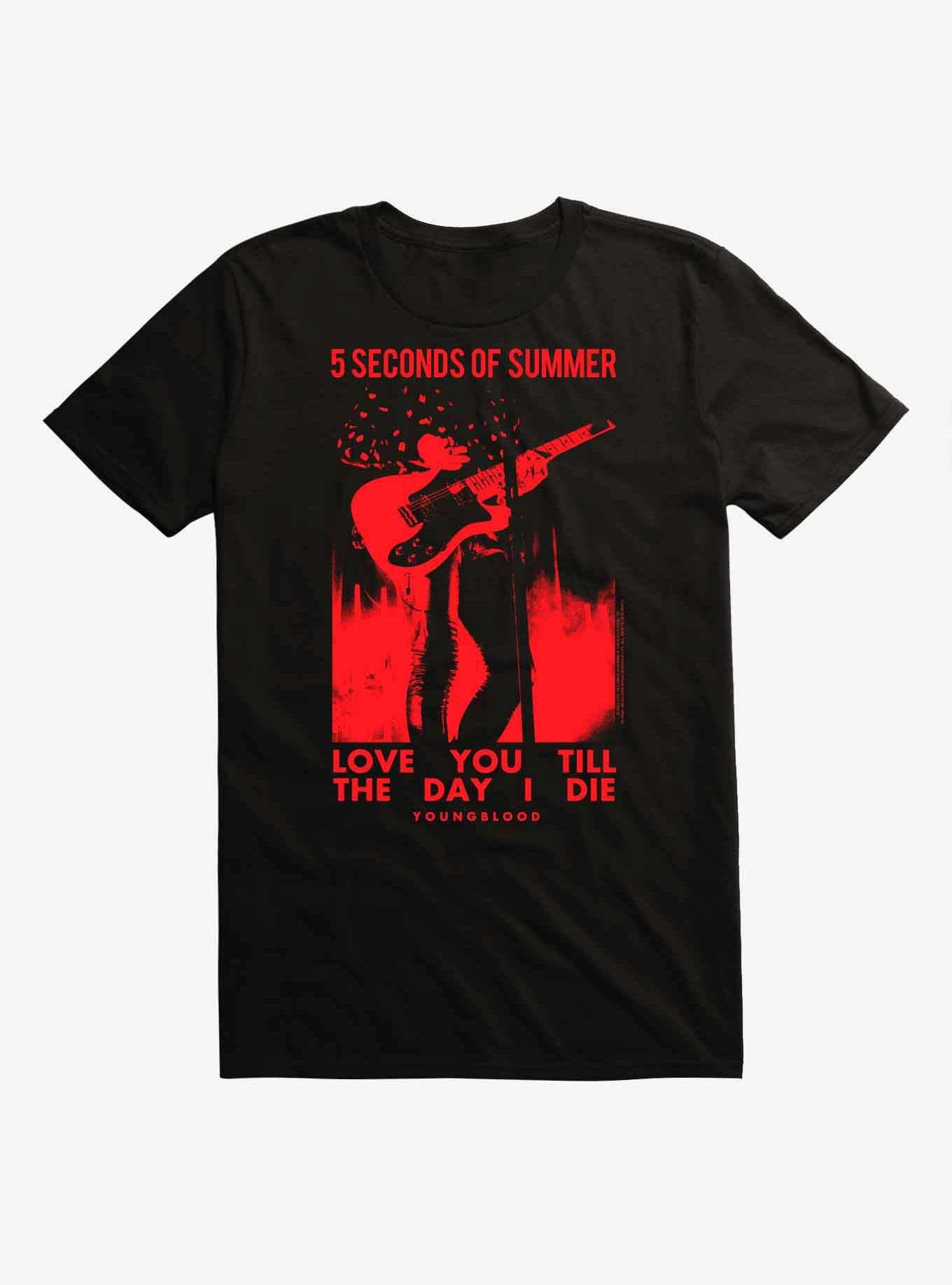 5 Seconds Of Sumer Love You Till The Day I Die T-Shirt, BLACK, hi-res