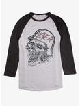 Slayer Biker Skull Raglan T-Shirt, Ath Heather With Black, hi-res
