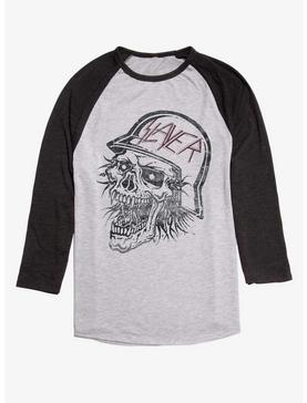 Slayer Biker Skull Raglan T-Shirt, , hi-res