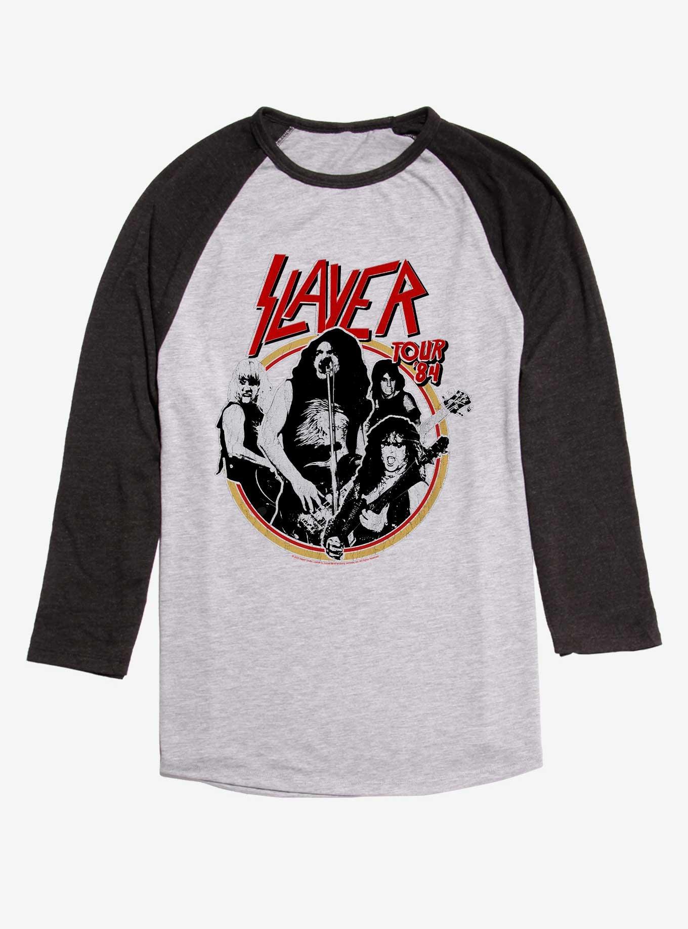 Slayer Tour '84 Raglan T-Shirt - BLACK