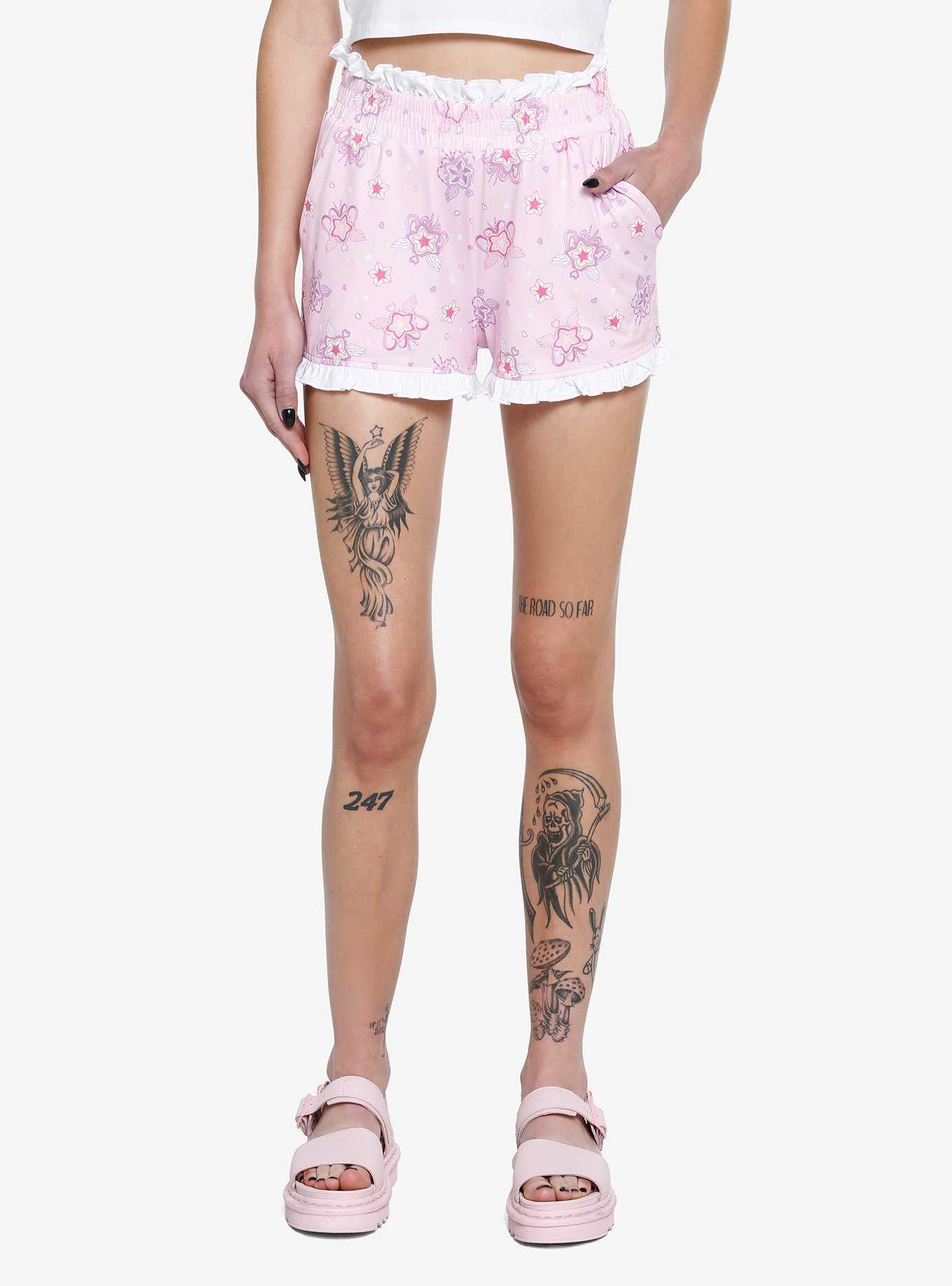 Kawaii Sakura Ruffle Lounge Shorts Hot Topic