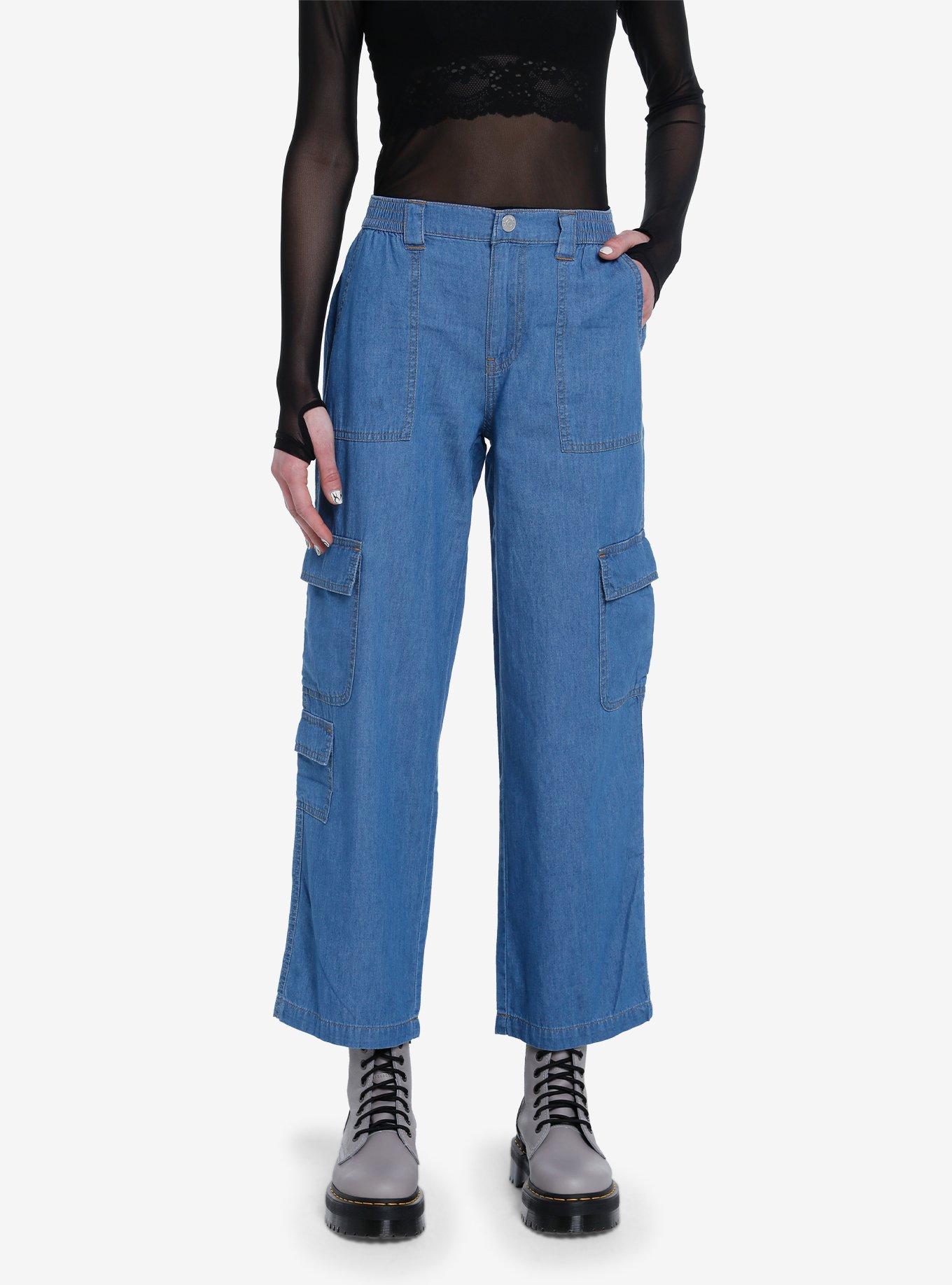 Indigo Wide Leg Pants, INDIGO, hi-res